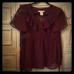 Vintage Style Ruffle Blouse